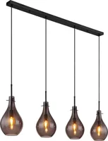 Globo Lighting Hängeleuchte Metall schwarz matt, 6x E14