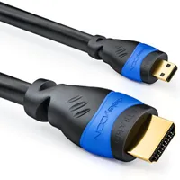 deleyCON 2m micro HDMI Kabel - HDMI 2.0 / 1.4a kompatibel - High Speed mit Ethernet (Neuster Standard) - ARC 3D 4K Ultra HD (1080p/2160p)