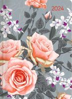 Mini-Buchkalender Style Roses 2024 - Taschen-Kalender A6 - Rose - Day By Day - 352 Seiten - Notiz-Buch - Alpha Edition
