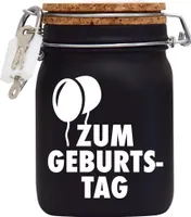 Spardose Geld Geschenk Ideen Zum Geburtstag Design1 Schwarz Größe L 1 Liter