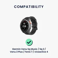 kwmobile USB C Ladekabel kompatibel mit Garmin Venu Sq Music / Sq 2 / Venu 2 Plus / Fenix 7 / vivoactive 4 - Kabel Charger - Smart Watch Typ C