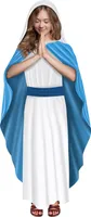 Maria Kostüm für die Krippe Verkleidung Kleid Tunika Kopftuch Set 22558