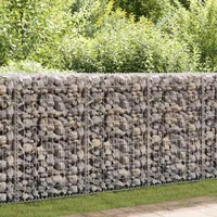 vidaXL Gabionová stěna s krytem z pozinkované oceli 150x60x100 cm