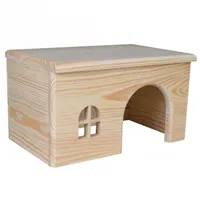 Trixie Drevený domček s plochou strechou pre morčatá 28x16x18cm