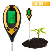 Wolketon Bodentester pH-Tester LCD 4 in 1 Gartenarbeit Pflanzenbewaesserungsanzeige