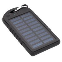 Solar Powerbank Panel Ladegerät Tragbar Externe Batterie Ladegerät Akku 2x USB