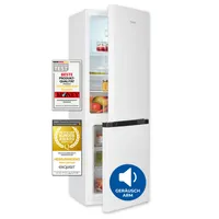 Exquisit Kühl-Gefrierkombination KGC5231-60-E-050C weiss | 157 l Nutzinhalt | 4-Sterne-Gefrieren | Alarm | Schnellkühlen