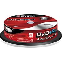 Emtec DVD+RW 4,7GB (10), 4,7 GB, DVD+RW, 4x