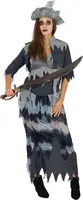 Geister Piratin Damenkostüm für Halloween Gr. S - XXXL, Größe:L