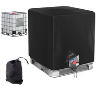 Kryt IBC nádrže, plachta, nádrž na vodu 1000L, ochranný kryt, ochranný kryt, ochranná plachta, pre IBC nádrž, nádrž na dažďovú vodu, 120x100x116 cm, čierna