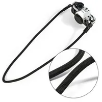 Vintage Nylon-Kletterseil-Kamerahalsgurt, DSLR-Kameragurt, 100 cm spiegelloser Kameragurt（Schwarz）