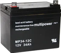 Multipower Blei-Akku MP34-12C Pb 12V / 34Ah Zyklenfest, M6