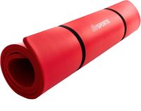 ScSPORTS® Yogamatte - 190 x 80 cm, 1,5 cm Stärke, Rutschfest, NBR, mit Tragegurt, Rot - Gymnastikmatte, Sportmatte, Fitnessmatte