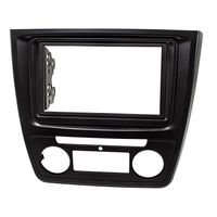 Doppel DIN Radioblende kompatibel mit Skoda Yeti 5L ab 2009 schwarz Fzg. mit Klimaautomatik