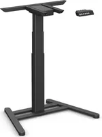 Worktrainer - OneLeg Höhenverstellbarer Schreibtisch - Elektrisches Gestell - Höhe 59-125 cm - Breite 75 cm - Schwarz - Mit Speicherfunktion