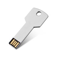 128GB USB 2.0 Stick Flash Drive Aluminium silber Schlüssel Metall kompakt Farbe: Silber