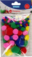 Stylex 46467 Pompons 100 Stück verschiedene Farben