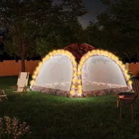 vidaXL Partyzelt mit LED und 4 Seitenwänden 3,6x3,6x2,3 m Tarnfarben