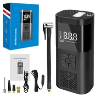 Elektrische Luftpumpe mit 6000mAh Akku, 150PSI Tragbar Fahrradpumpe für Alle Ventile mit Digital LCD LED Licht Mini Kompressor für Fahrrad, Motorrad