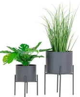 House Nordic 2-dielna súprava kvetináčov Pavia Grey