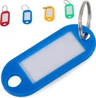 100x Schlüsselschilder Schlüsselanhänger Schlüsselring Beschriften Anhänger Set