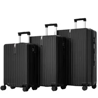 MODFU Gepäckset -Trolleyset Austin Hartschalen-Koffer ABS-Material, Schwarz