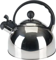 Axentia 220353 Flötenkessel Edelstahl 2.50 Liter Griff, schwarz