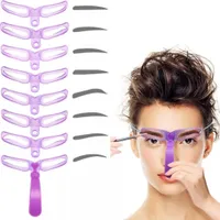 OKWISH Augenbrauenschablonen Set 8er Set Augenbrauen Stencil Kit mit Halterung & Gummiband – einfaches Augenbrauen-Styling – Wiederverwendbar