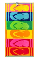 jilda-tex Strandtuch 90x180 cm Badetuch Strandlaken Handtuch 100% Baumwolle Velours Frottier Pflegeleicht (Flip Flops)