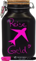 Spardose Geld Geschenk Ideen Neon Beschriftung pink Größe XXL 3 Liter