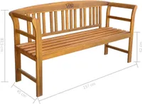 vidaXL Ławka ogrodowa 157 cm z litego drewna akacjowego