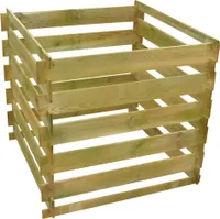 vidaXL Lattenkomposter 0,54 m3 Quadratisch Holz