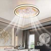 19'' LED stmívatelný stropní ventilátor s osvětlením a dálkovým ovládáním Stropní lampa APP Fan