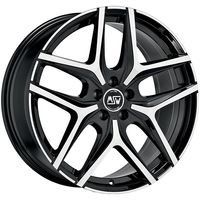 litá kola MSW MSW 40 7.5x19 5x114.3 ET 40 GLOSS BLACK FULL POLISHED