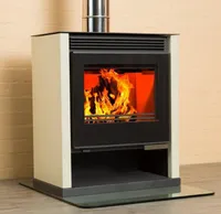 EEK A Kaminofen mit XXL-Sichtscheibe Victoria Rubin Lux Ivory - 13.0 kW