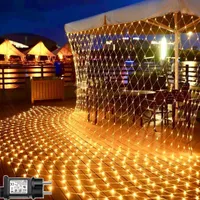 660 LED Lichternetz 6 x 4 m warmweiß Lichterkette Netz Trafo Timer 8 Modi Lichtketten für Weihnachten, Halloween, Party, Geburstag, Hochzeit Geeignet für Innen und Außen