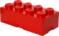 LEGO Aufbewahrungsbox Spielzeugkiste Box 8er, 50x25x18 cm, stapelbar, Farbe:rot