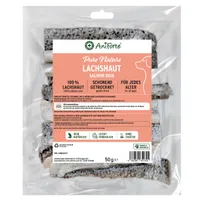 AniForte Lachshaut für Hunde - Natürlicher Hunde Kausnack für zwischendurch, fördert Zahnpflege & Kaumuskulatur, proteinreiche Belohnung