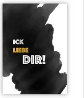 Coole Berliner Liebeskarte: Ick liebe Dir