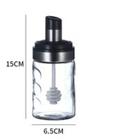 Weiß 300ML Pumpflasche Honigspender Glas Pumpspender mit Skala Honigbehälter 