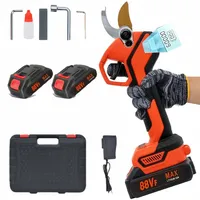 Elektrische Gartenschere mit 2x1500-mAh-Akkus, kabellose Gartenschere, Schnittdurchmesser 30 mm, Digitalanzeige, geeignet für Gartenarbeit, Obstbäume