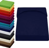 FROTTEE Spannbettlaken 120x200-130x200cm Spannbetttuch, Farbe: Dunkelblau