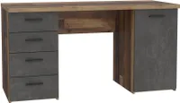 Schreibtisch NETBOB, Optik: Old Wood Vintage / Beton von Forte