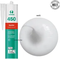 Ramsauer 450 Sanitär 1K Silikon Dichtstoff 310ml Kartusche weiß
