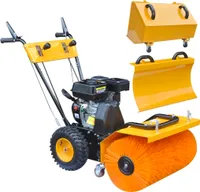 Schneefräse und Kehrmaschine Kombigerät Set Benzin 6,5 PS
