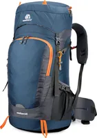 65L Wasserfester Wanderrucksack mit Regenschutz Outdoor Sport Travel Daypack fuer Camping Klettern Bergsteigen