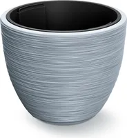 CASARIA® Blumentopf 30LGrau Rillentopf mit Einsatz Kunststoff Winterfest Garten Terrasse Pflanzkübel Übertopf Pflanzkasten Blumenkübel 40x32cm