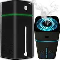 Luftbefeuchter Diffuser 1.0L Aroma Air Humidifier Ultraschall Farben Raumbefeuchter Elektrisch Duftlampe Aromatherapie Öle Diffusor Büro Schwarz Retoo