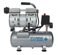 HYUNDAI Silent Kompressor SAC55751 (8 bar, 6L, tragbar, ÖLFREI, 59 dB, 550 W / 0.75 PS)