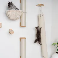 RHRQuality Katze klettersack Beige Wandmöbel Kletterwand (Bis 20KG💪) 175 x 30 cm für alle Katzen